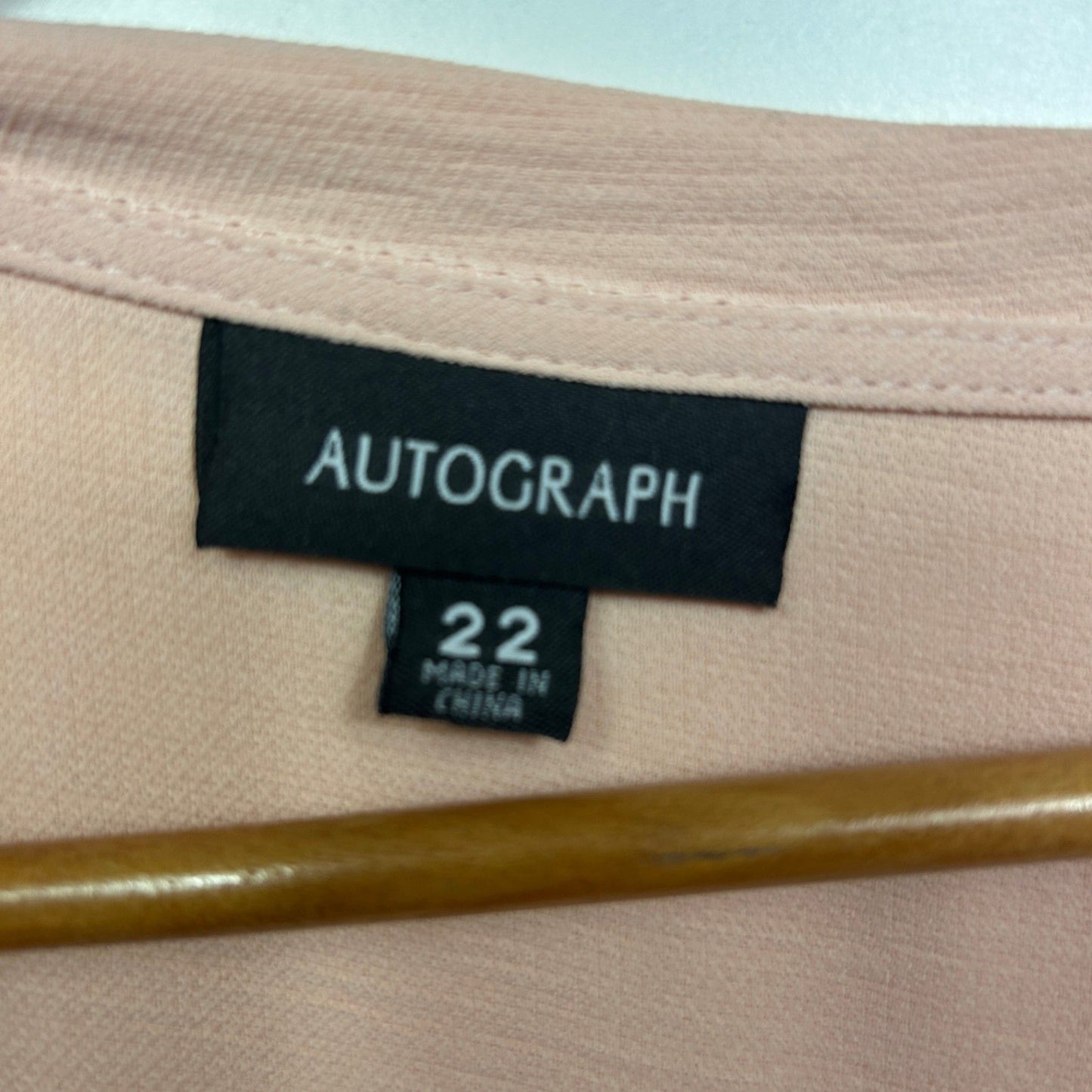 Autograph Short Sleeve Pink Top Size 22