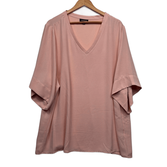 Autograph Short Sleeve Pink Top Size 22