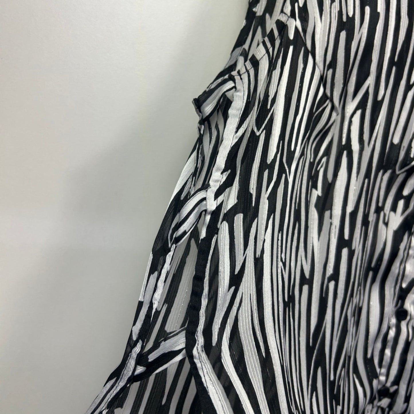 Taking Shape Dress Top Layer Size 16 Sleeveless Button Up Metallic