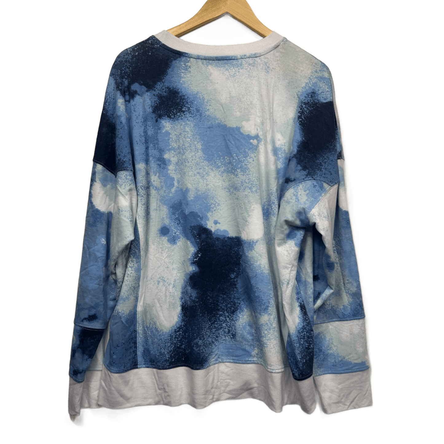 Autograph Blue White Long Sleeve Crew Neck Pullover Sweatshirt Top Size 20
