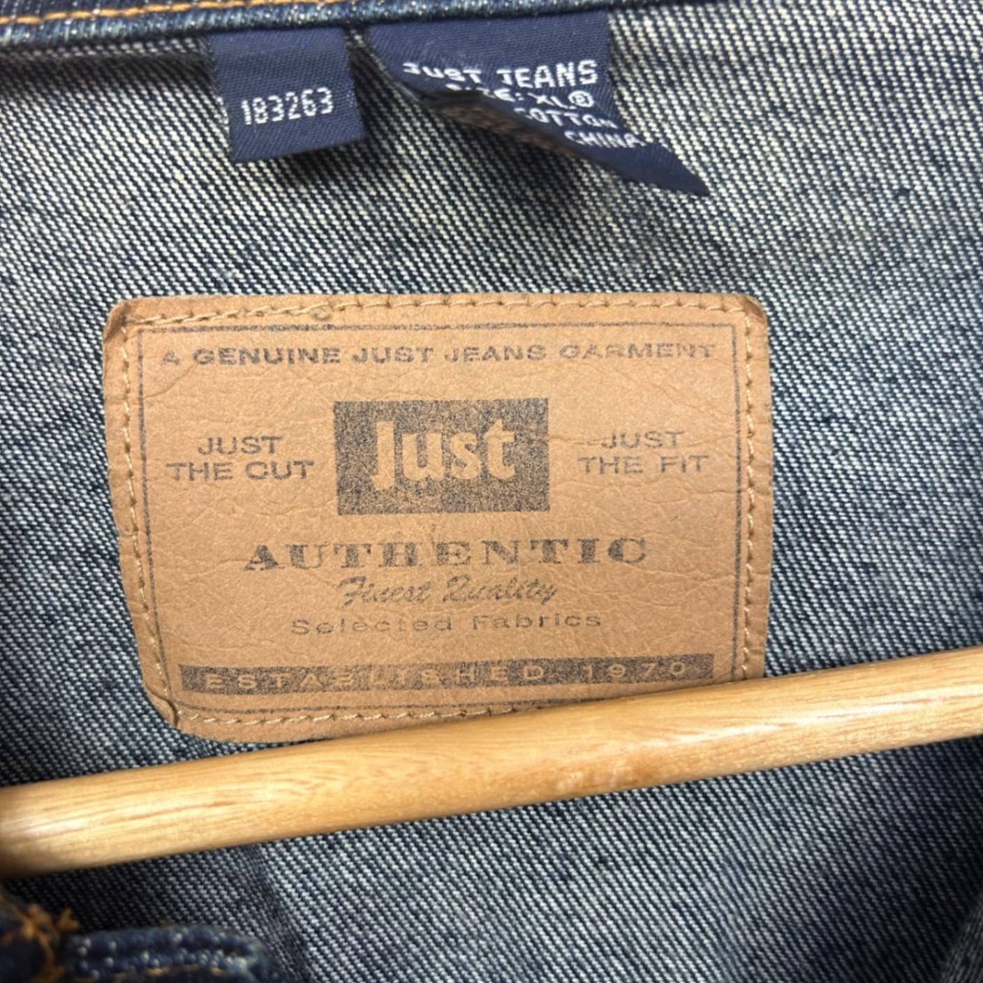 Just Jeans Womens Blue Denim Jacket Size XL 16 Pockets