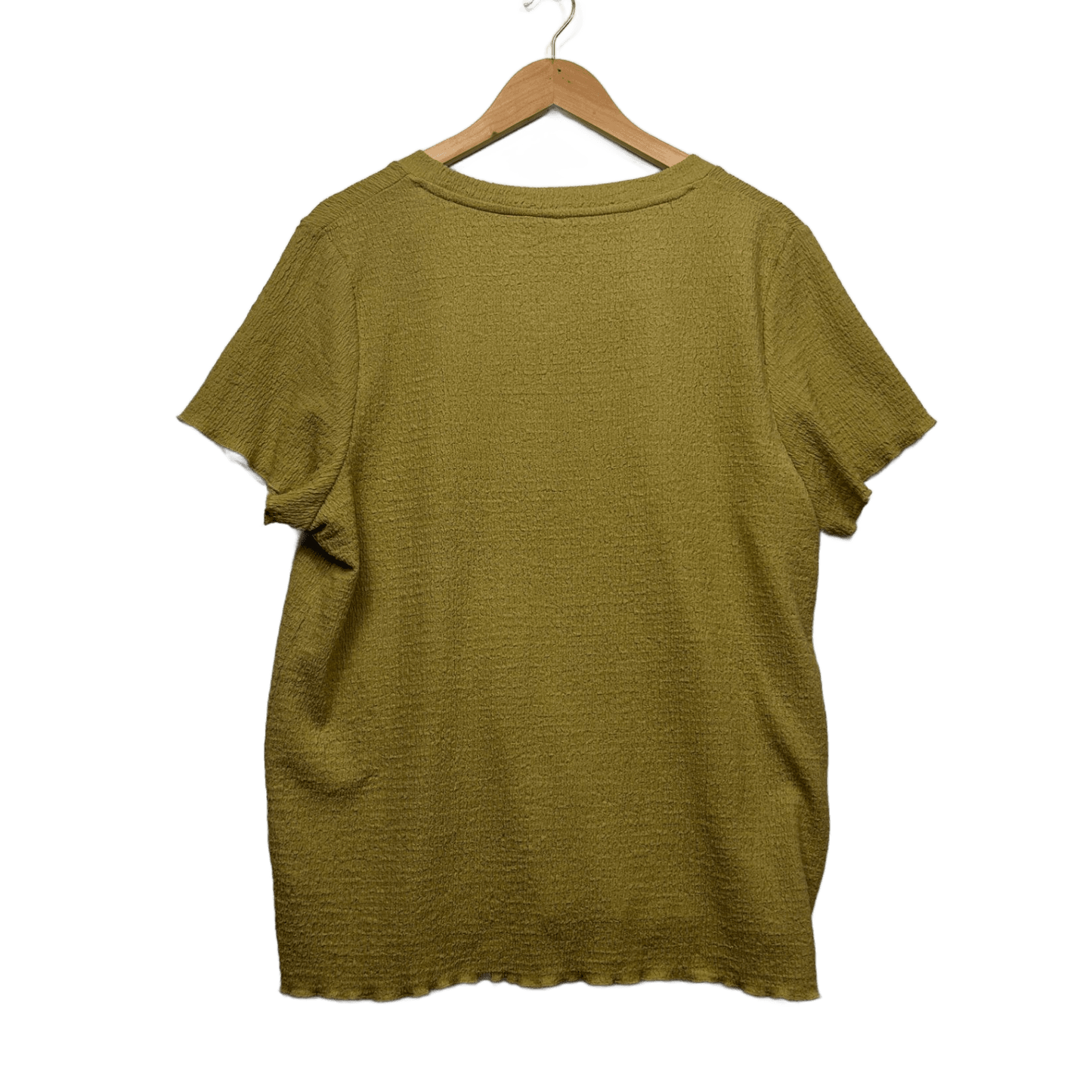 Avella Khaki Short Sleeve Casual Blouse Top Size 18 Viscose Blend