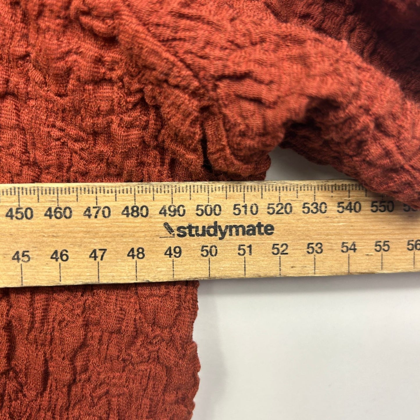 New edited Womens Rust Collared Short Sleeve Ribbed Top Size 18