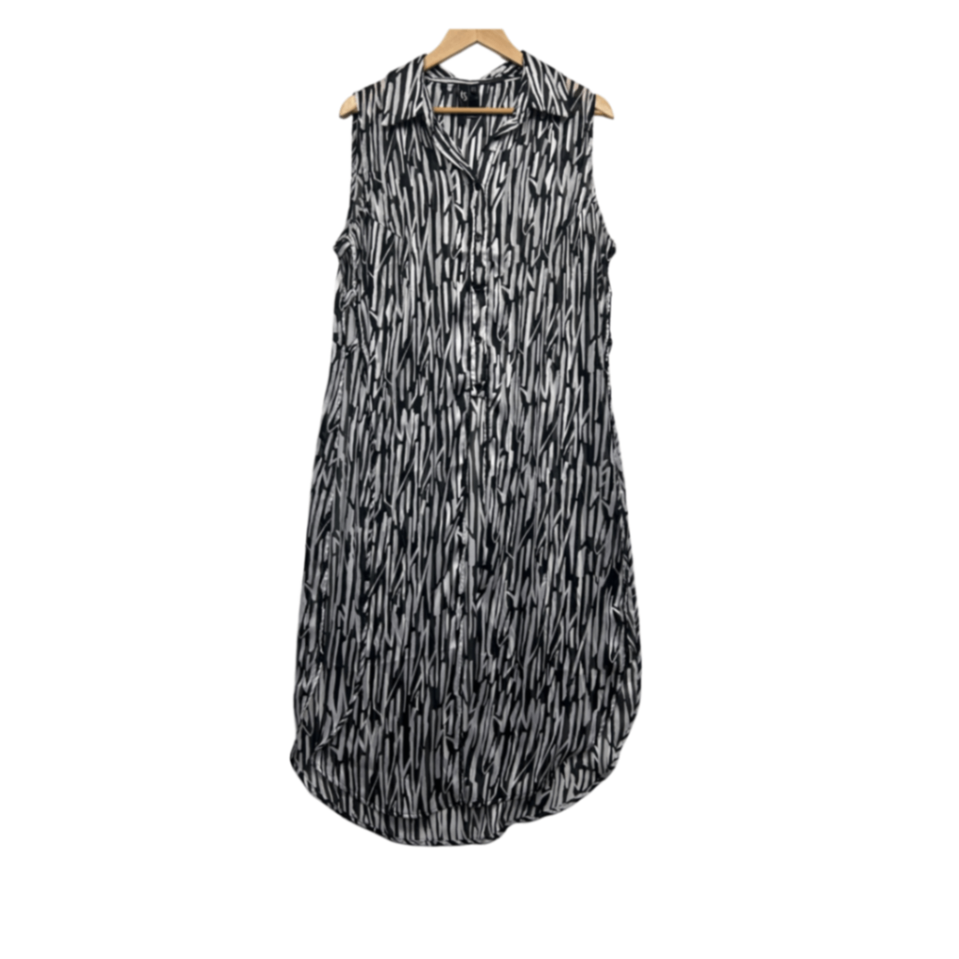 Taking Shape Dress Top Layer Size 16 Sleeveless Button Up Metallic