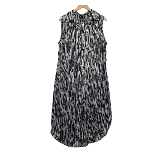 Taking Shape Dress Top Layer Size 16 Sleeveless Button Up Metallic
