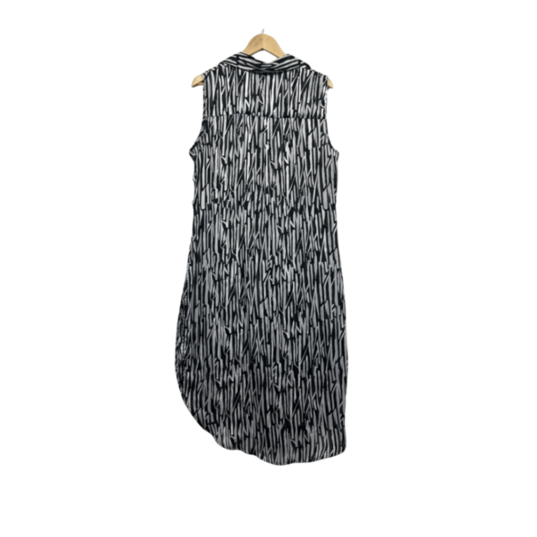 Taking Shape Dress Top Layer Size 16 Sleeveless Button Up Metallic