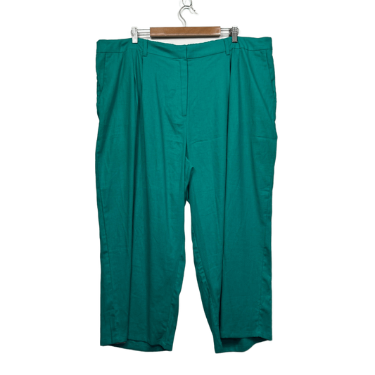 Suzanne Grae Linen Blend Pockets Zip Fly Cropped Pants Size 24