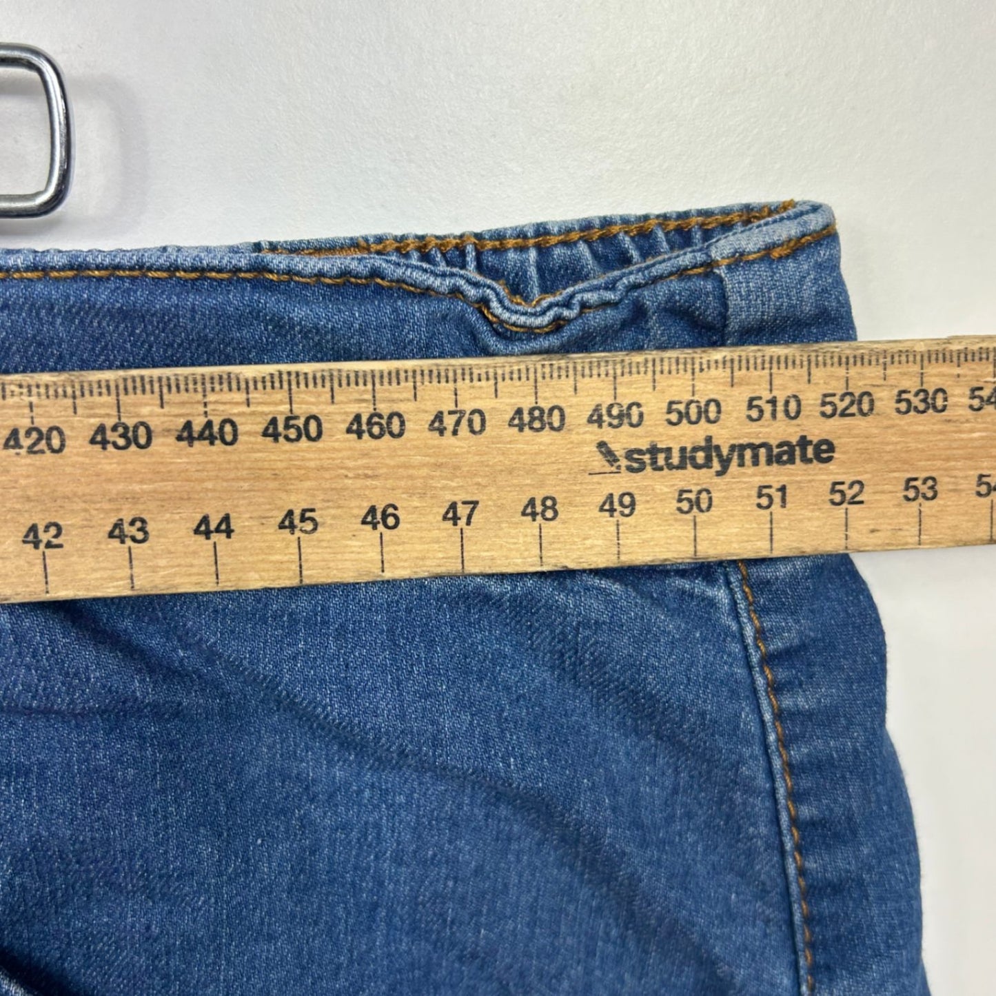 Autograph Midi Denim Skirt Size 18 with Pockets