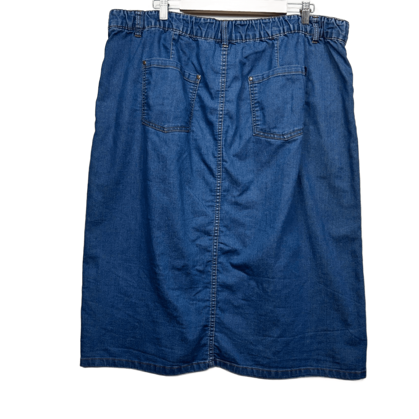 Autograph Midi Denim Skirt Size 18 with Pockets