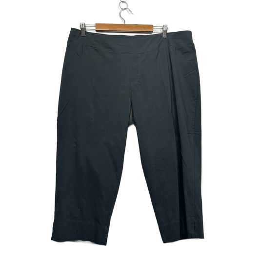 Taking Shape Cropped Pull On Pants Size 18 Black Stretch Elasticated Waist