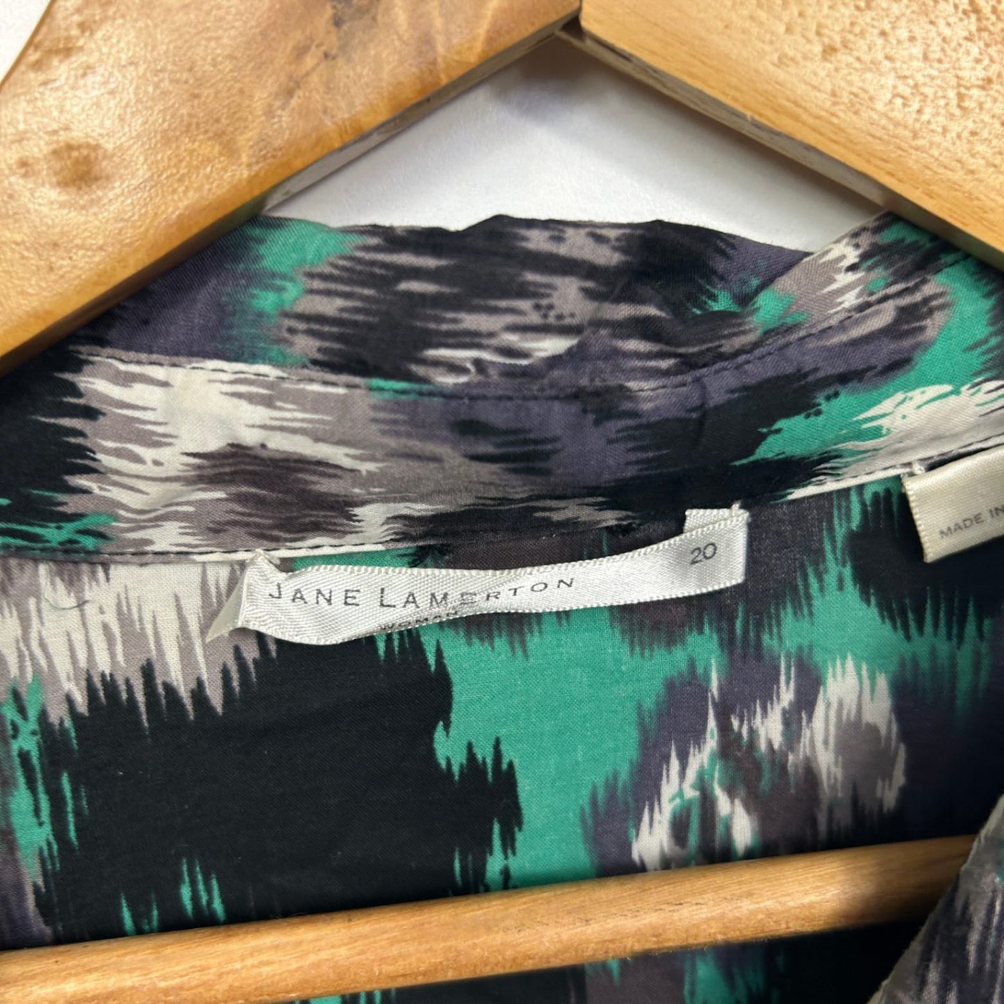 Jane Lamerton Multicoloured Button Up Cotton Long Sleeve Shirt Blouse Size 20