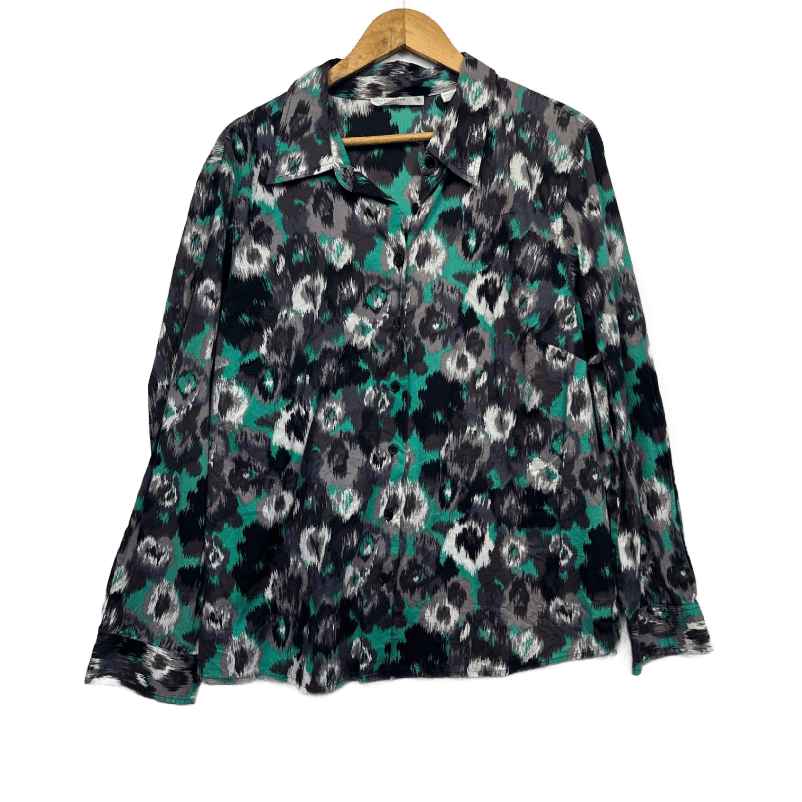 Jane Lamerton Multicoloured Button Up Cotton Long Sleeve Shirt Blouse Size 20