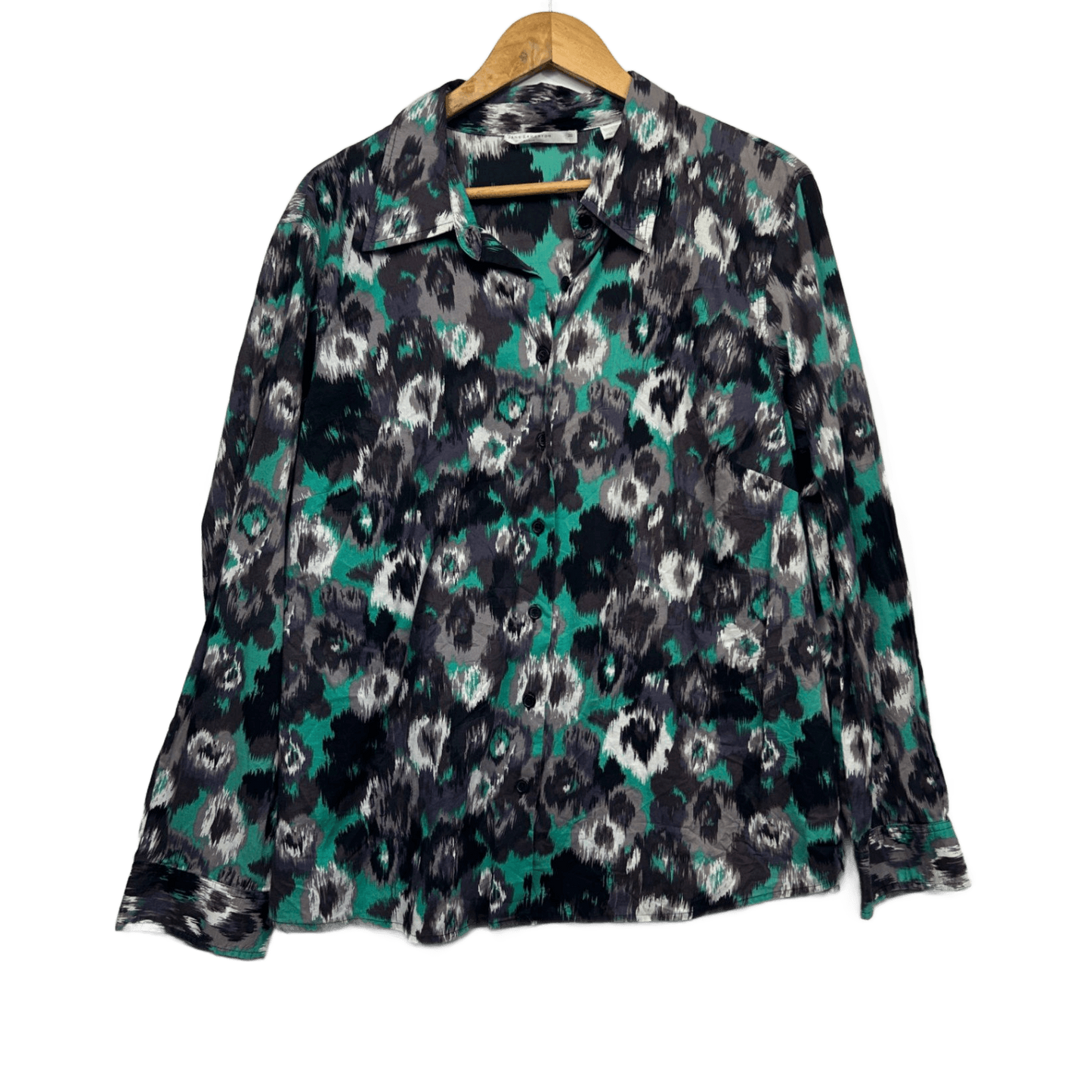 Jane Lamerton Multicoloured Button Up Cotton Long Sleeve Shirt Blouse Size 20