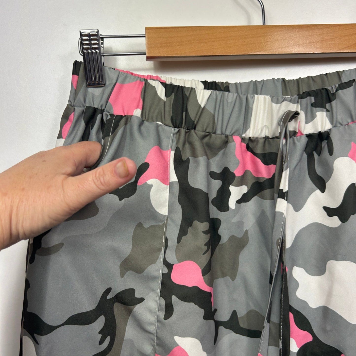 SHEIN Curve Camouflage Joggers Trousers Pants Pockets Size 14