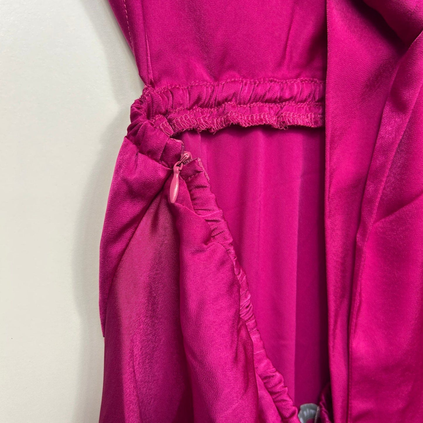 New Minx & Moss Satin Slip Dress Size 14 Pink Cut Out Sleeveless