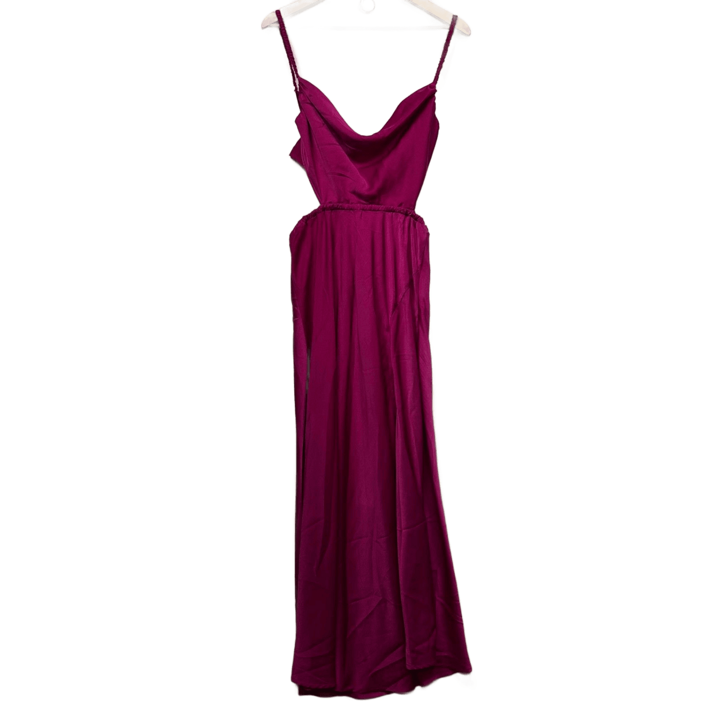 New Minx & Moss Satin Slip Dress Size 14 Pink Cut Out Sleeveless