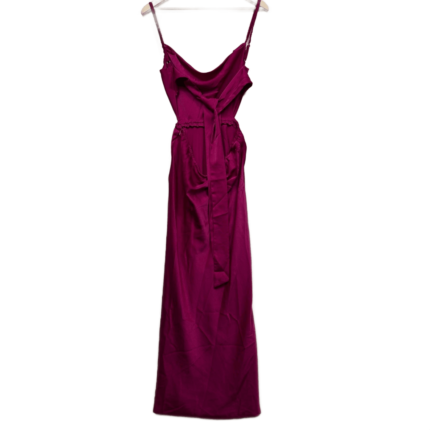 New Minx & Moss Satin Slip Dress Size 14 Pink Cut Out Sleeveless