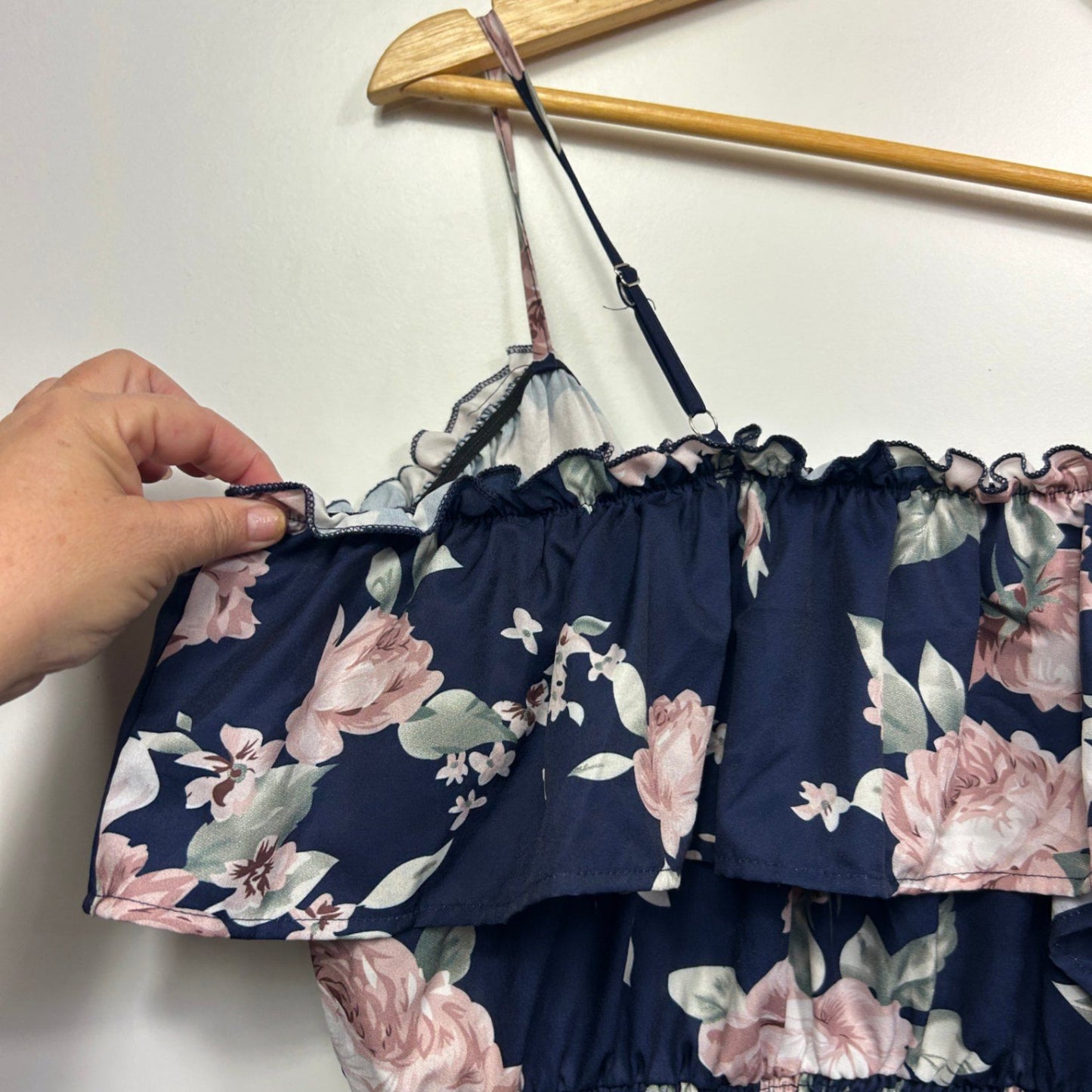 SHEIN Dress Size 16 Cold Shoulder Floral Long Sleeve