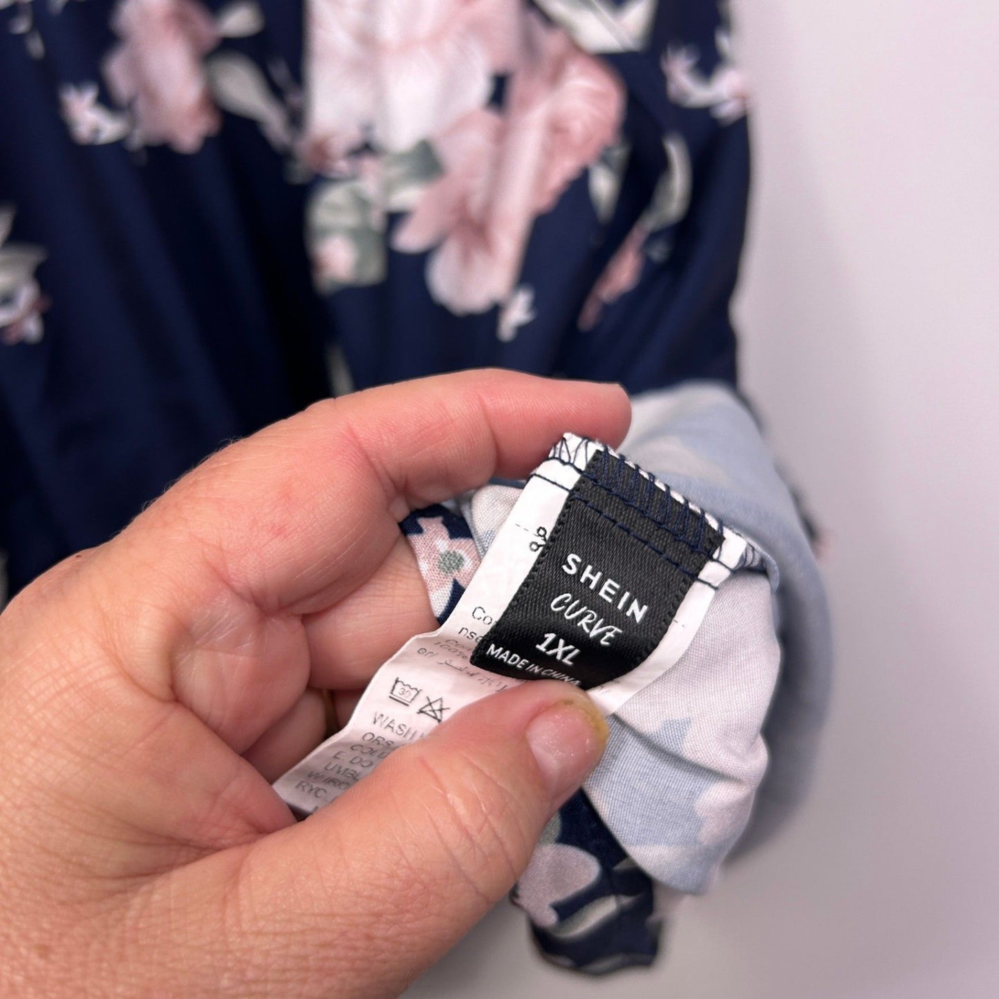 SHEIN Dress Size 16 Cold Shoulder Floral Long Sleeve