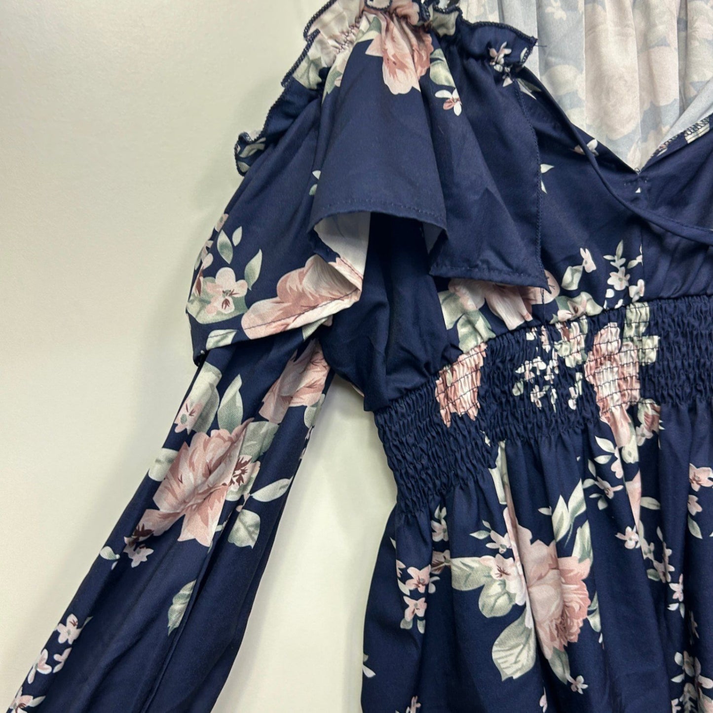 SHEIN Dress Size 16 Cold Shoulder Floral Long Sleeve