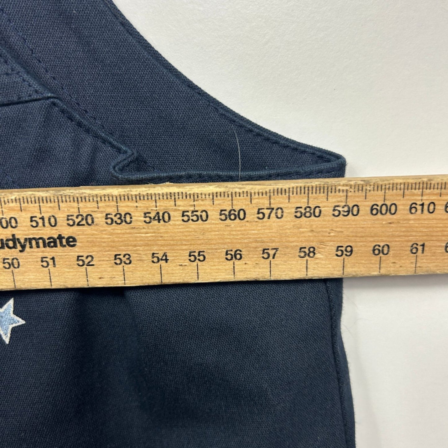 Geiger Navy Star Print Cotton Blend Sleeveless Zip Vest Sz 22 Made in Australia