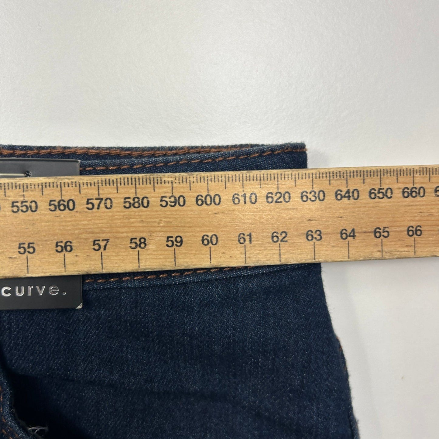 New Belle Curve Straight Leg Jeans 26 Dark Wash Blue High Waist