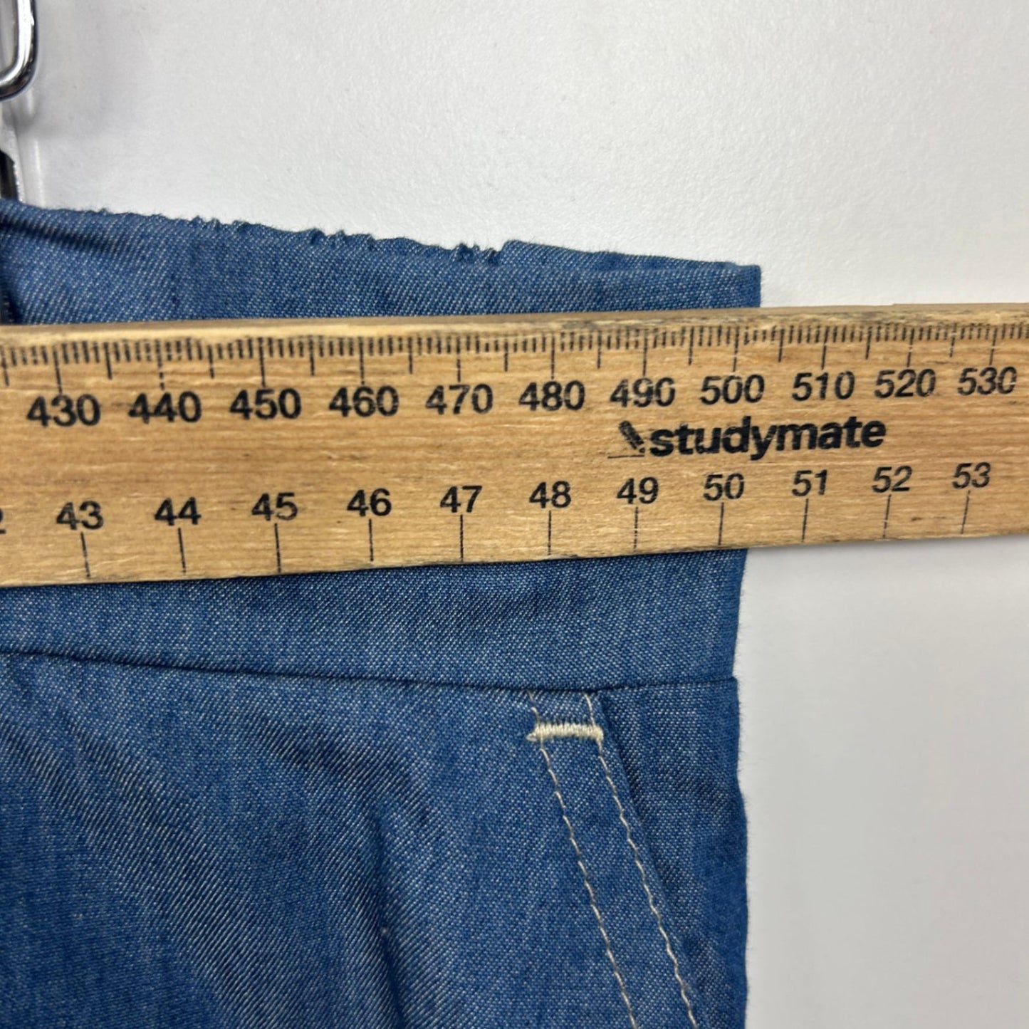 Autograph Chambray Maxi Skirt Size 16 Pockets Elastic Waist