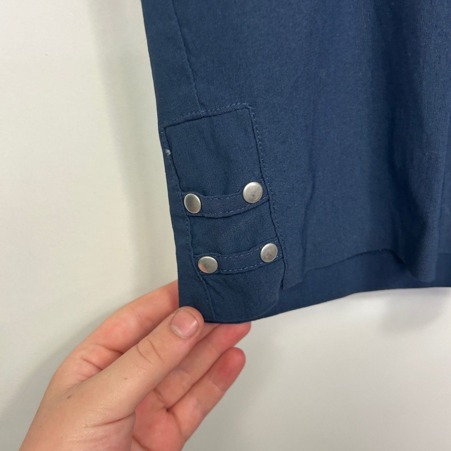 Beme Capri Cropped Pants Size 16 Blue Pull On