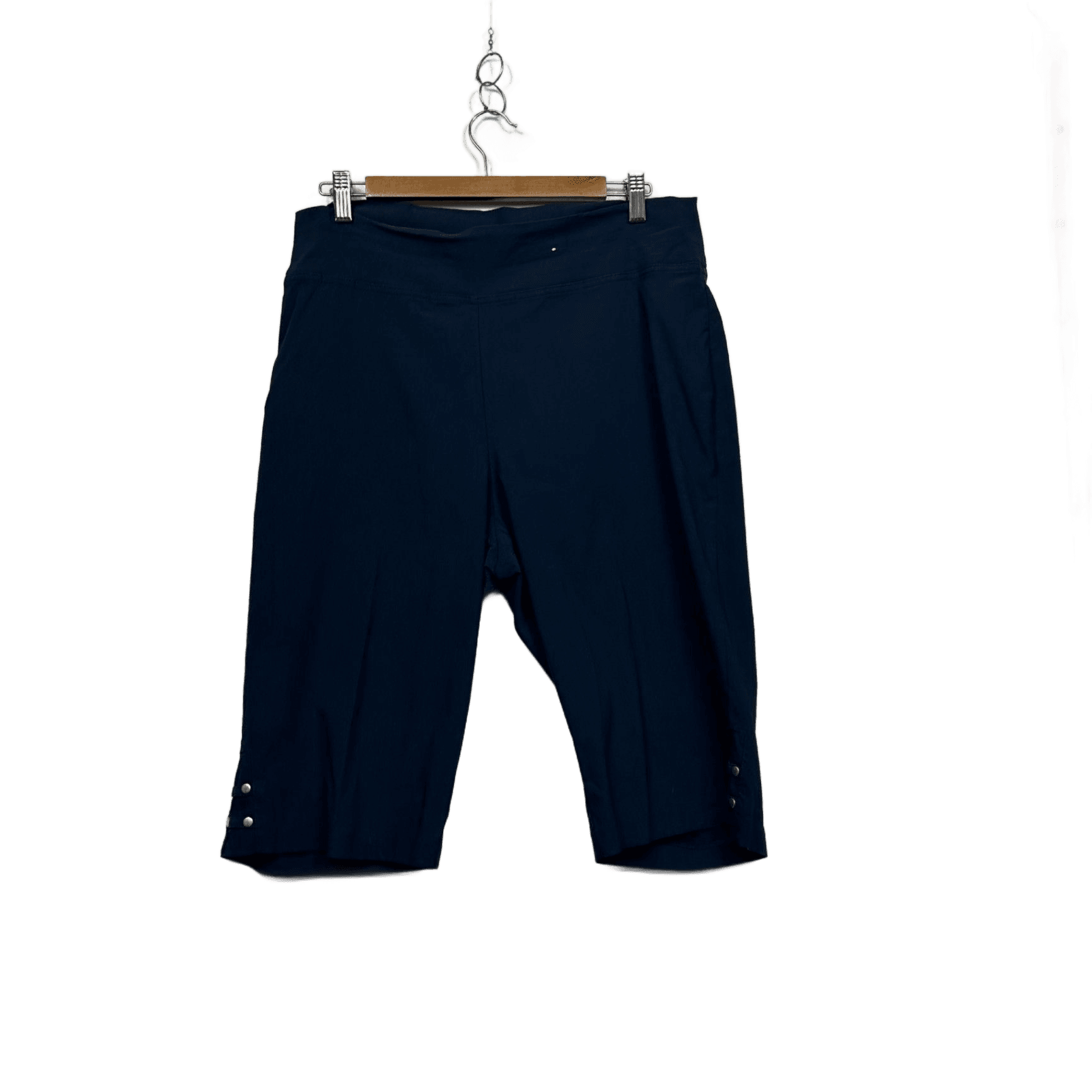 Beme Capri Cropped Pants Size 16 Blue Pull On