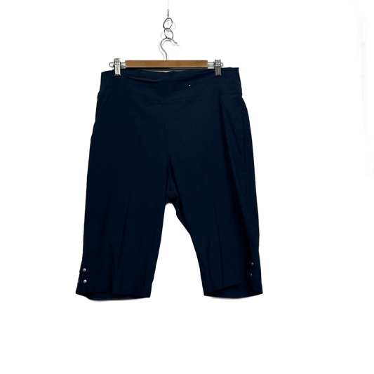 Beme Capri Cropped Pants Size 16 Blue Pull On