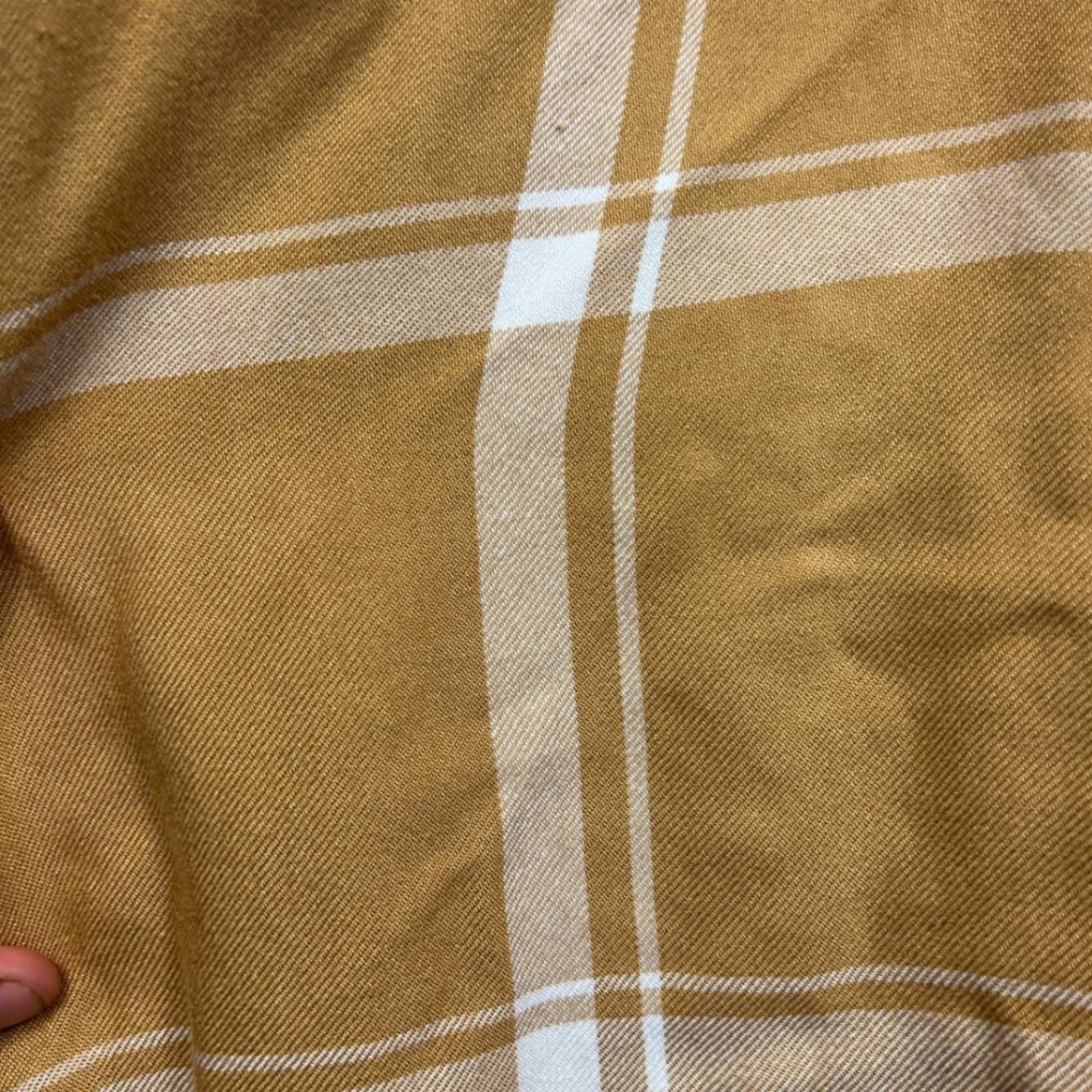 Anko Mustard Yellow Long Sleeve Collared Plaid Shirt Blouse Size 18