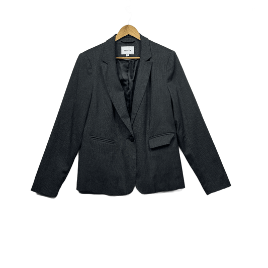 Preview Blazer Jacket Size 18 Charcoal Grey Single-Breasted
