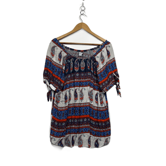 Rockmans Multicoloured Paisley Print Viscose Casual Top Size 18