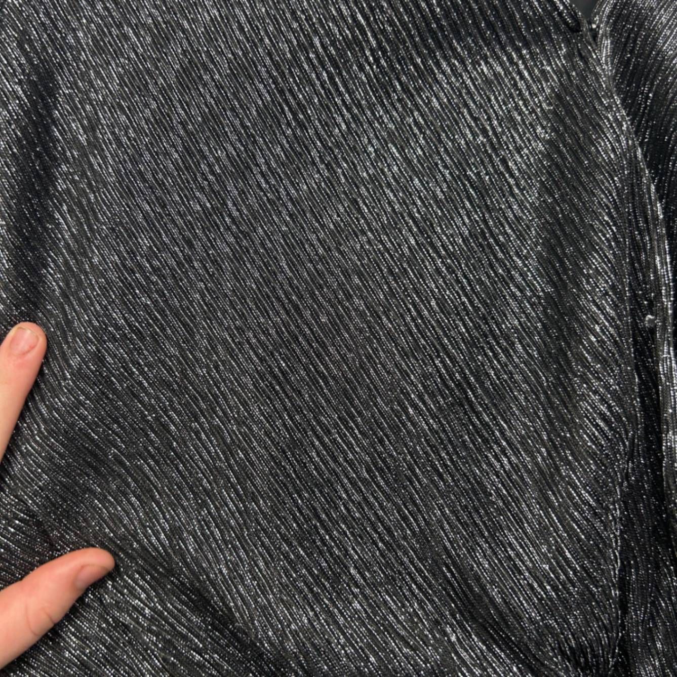 Estelle Black Long Sleeve V Neck Wrap Top Size AU 14 Plus Evening Cocktail