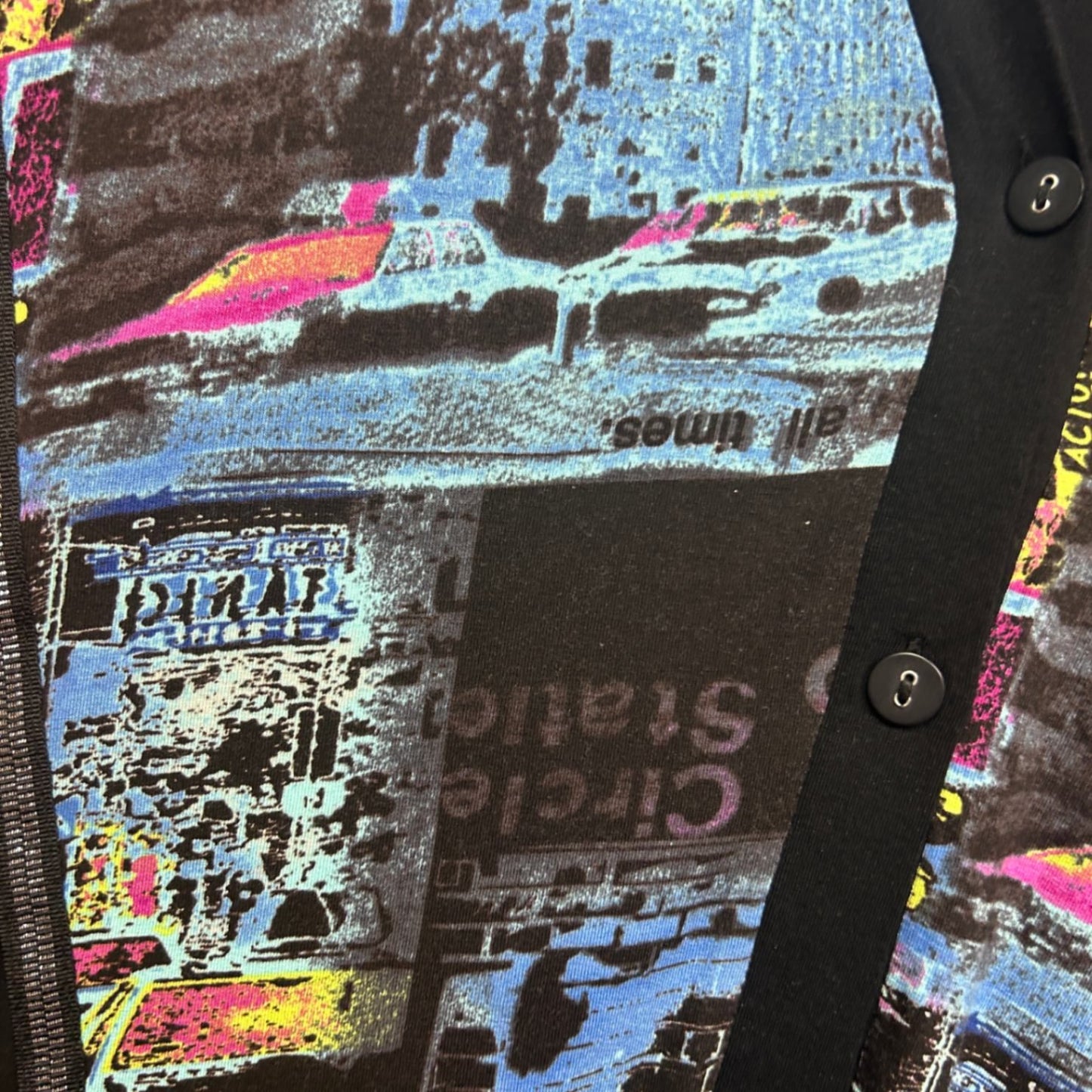 Taking Shape Black Multicoloured Asymmetric Hem Tunic Top Size 16 Plus Small