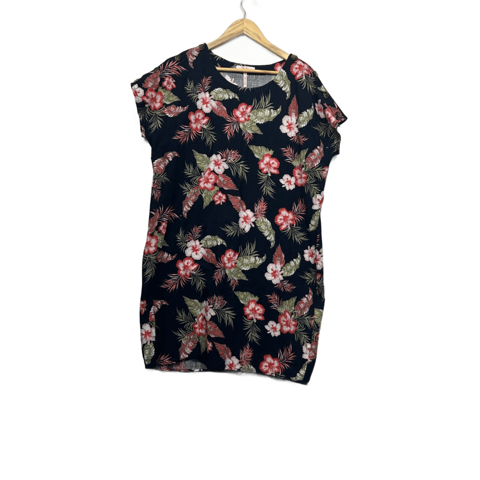 Millers Multicoloured Floral Short Sleeve Cotton Dress Size 16