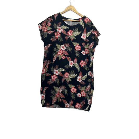 Millers Multicoloured Floral Short Sleeve Cotton Dress Size 16