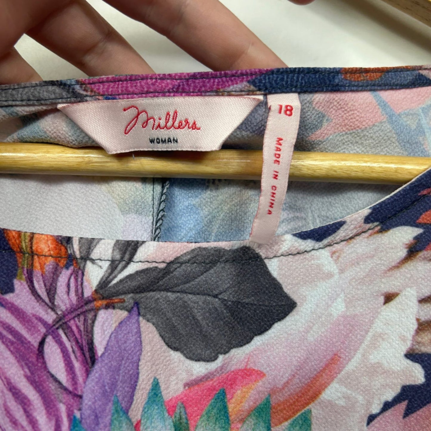 Millers Top Size 18 Multicoloured Floral