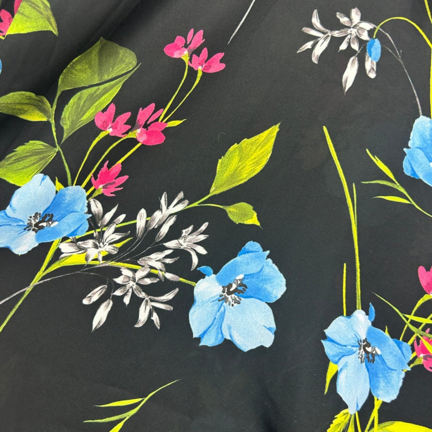 Review Black Floral Bell Sleeve Top Blouse Size 16