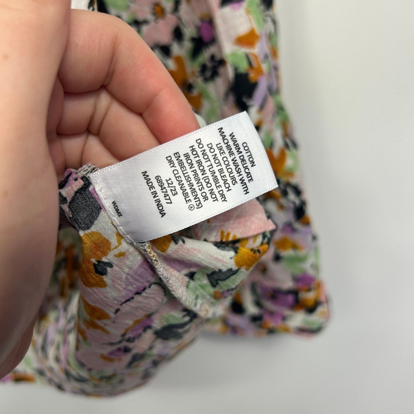 Target Floral Multicoloured Long Sleeve Button Up Cotton Shirt Blouse Size 16