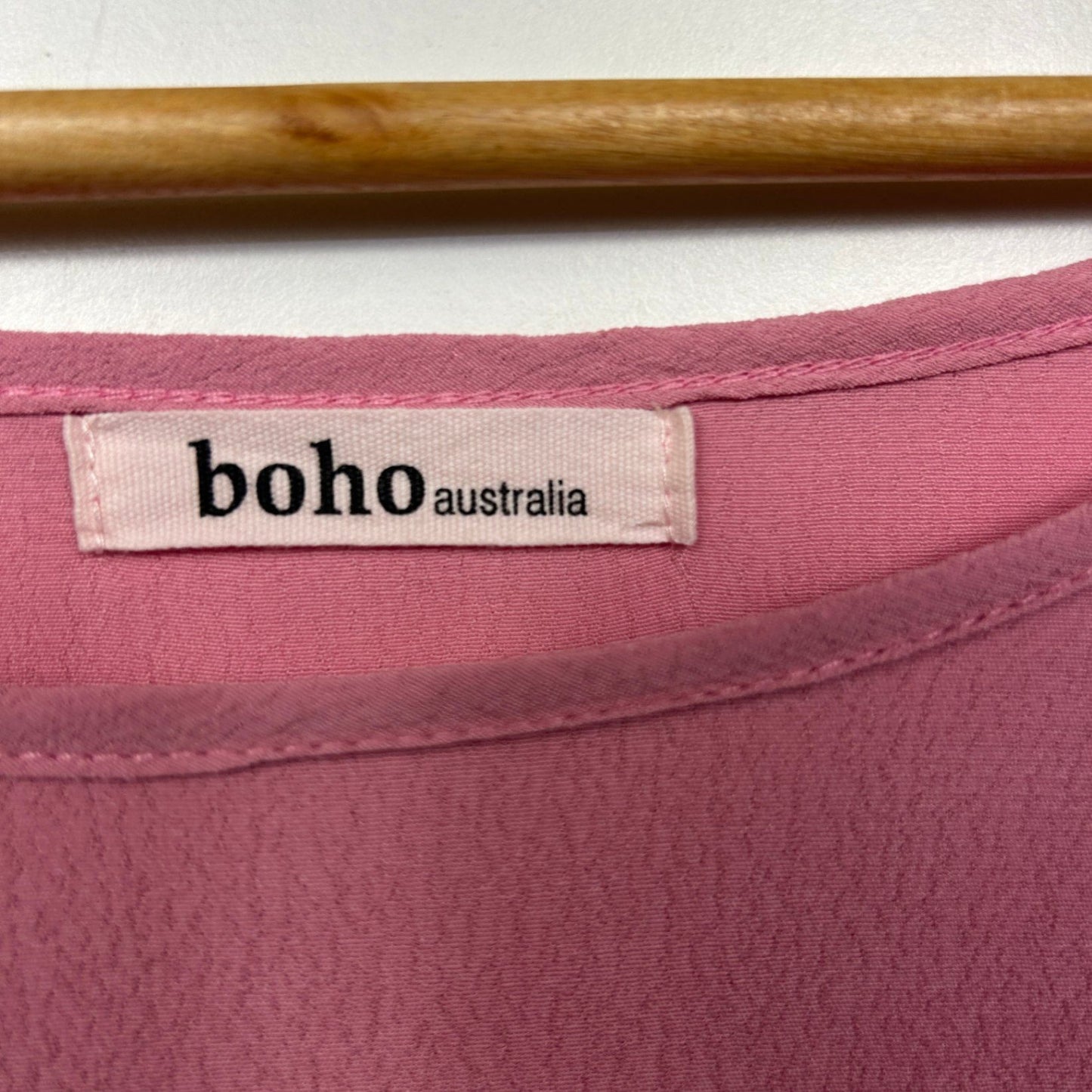 Boho Australia Pink Short Sleeve Kaftan Top Fit 14-18