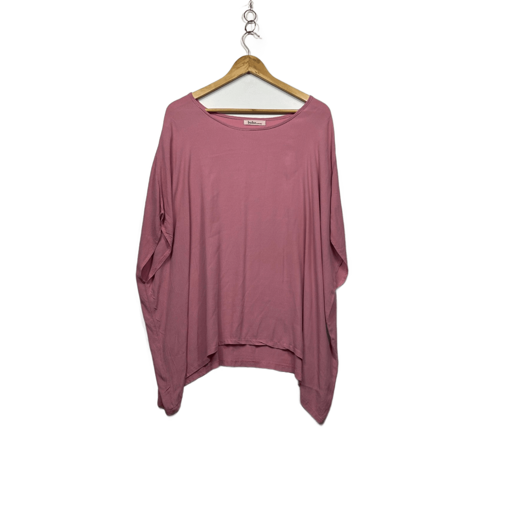 Boho Australia Pink Short Sleeve Kaftan Top Fit 14-18