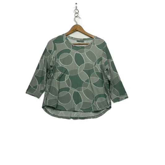 Regatta Petites Green 3/4 Sleeve Casual Top Size 16 100% Cotton