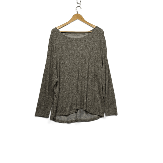 Avella Long Sleeve Metallica Gold Knit Top Size 22