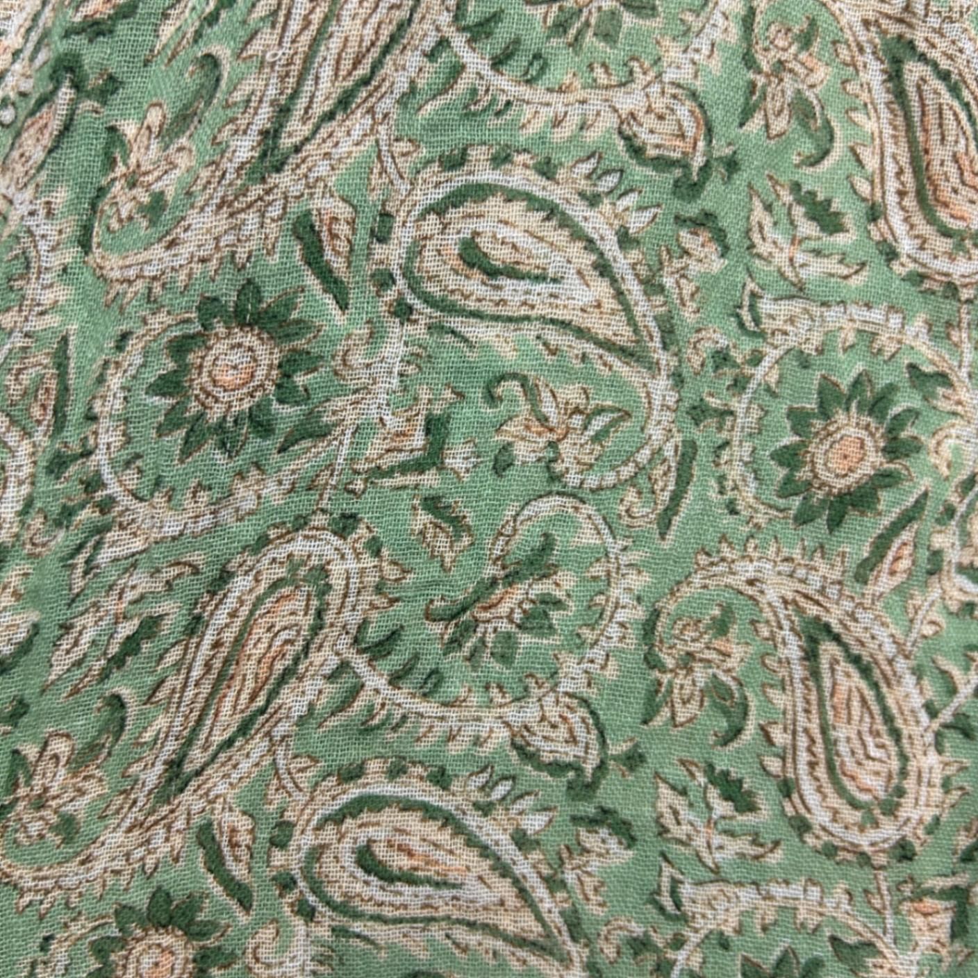 Bella Boheme Boho Top Size Large Long Sleeve Paisley Print