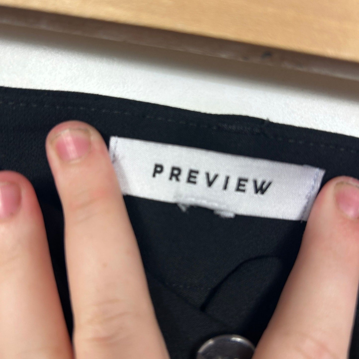 Preview Black Cropped Wide Leg Trousers Size 16