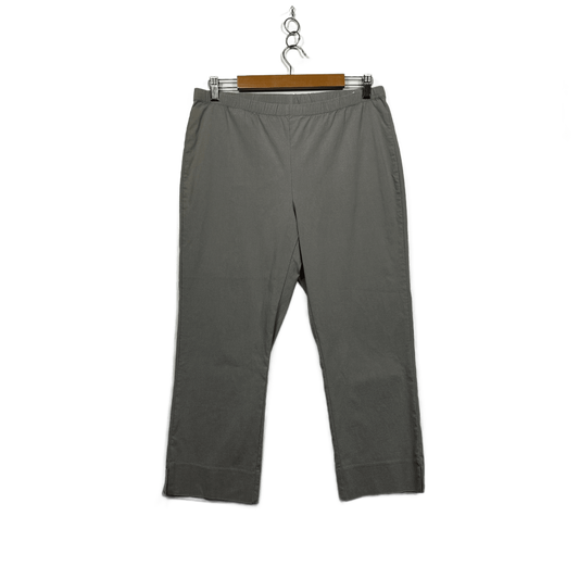 Blue Illusion Grey Viscose Blend Pull On Pants Elastic Waist Size Large 14 16