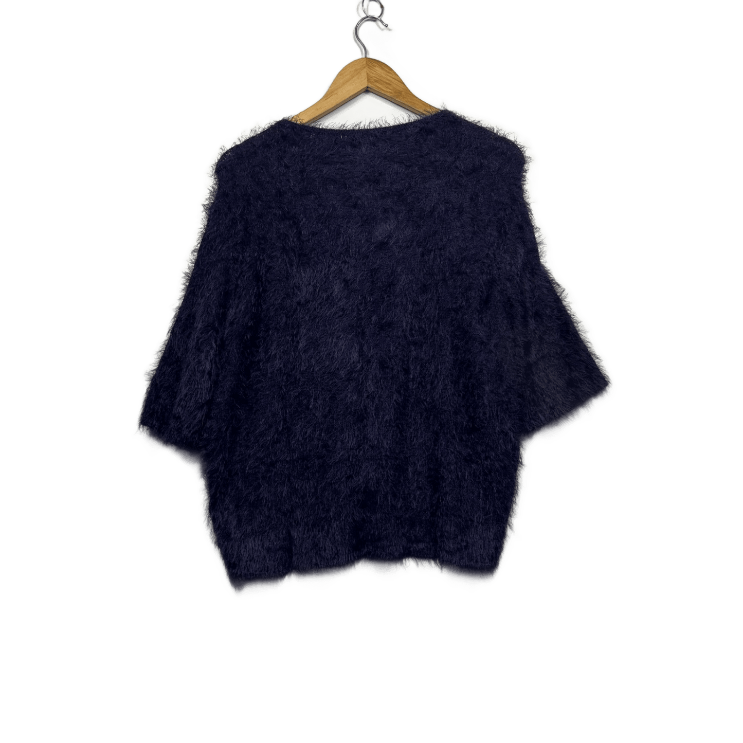 New Autograph Purple Fluffy Button Up Cardigan Jumper Size 20 Plus Large