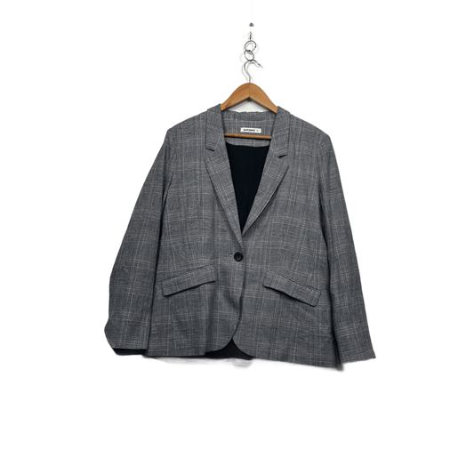 Just Jeans Grey Check Blazer Jacket Size 14