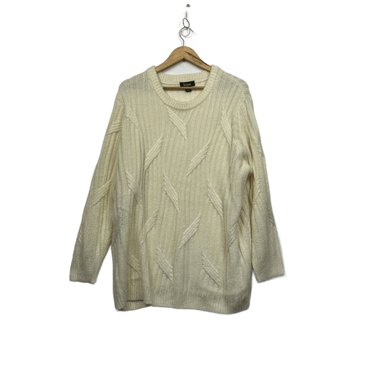 Beme Long Sleeve Cream Jumper Size 18 Plus Medium